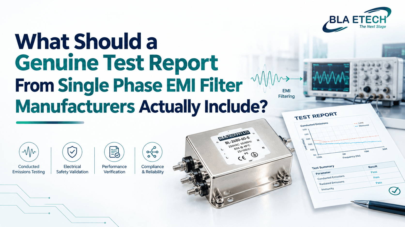 What Should a Genuine Test Report From Single Phase EMI Filter Manufacturers Actually Include?